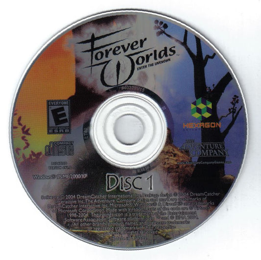 Forever Worlds Enter the Unknown Disc 1-2 Microsoft Windows PC CD-PC Gamez USA