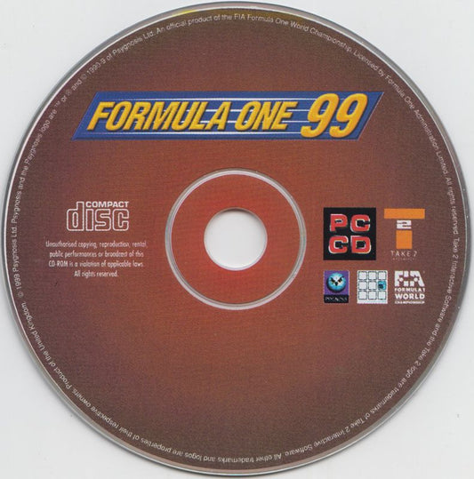Formula One 99 Microsoft Windows PC CD-PC Gamez USA
