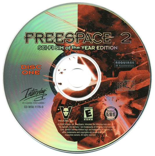 Freespace 2 (Sci-Fi Sim of the Year Edition) Disc 1-3 Microsoft Windows PC CD-PC Gamez USA