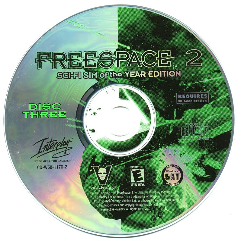Freespace 2 (Sci-Fi Sim of the Year Edition) Disc 1-3 Microsoft Windows PC CD-PC Gamez USA