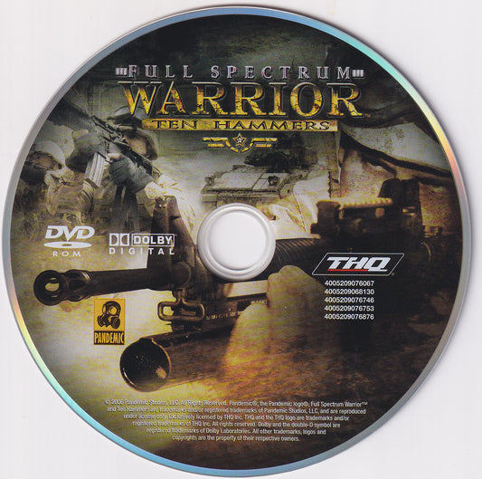 Full Spectrum Warrior Ten Hammers Microsoft Windows PC CD-PC Gamez USA