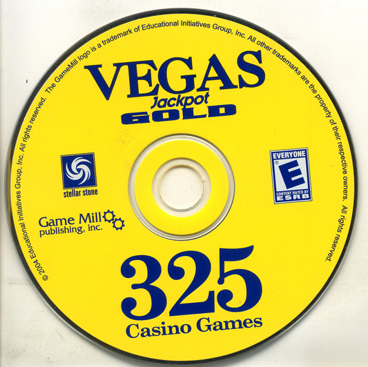 Game Mill Vegas Jackpot Gold 325 Casino Games Microsoft Windows PC CD-PC Gamez USA