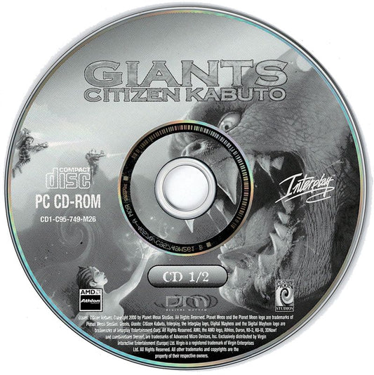 Giants Citizen Kabuto Disc 1-2 Microsoft Windows PC CD-PC Gamez USA