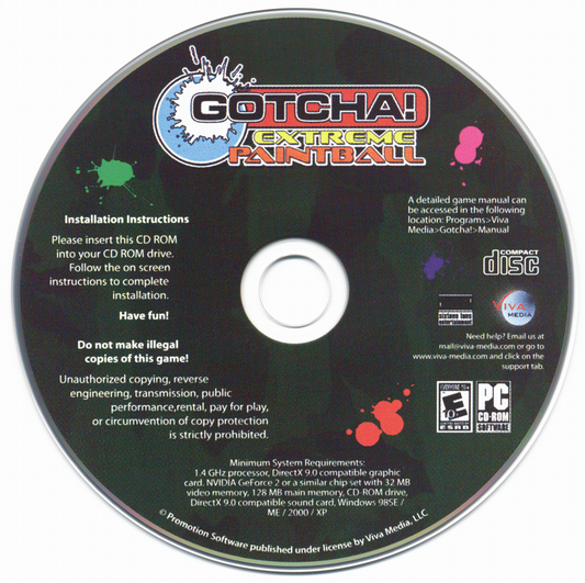 Gotcha Extreme Paintball Microsoft Windows PC CD-PC Gamez USA