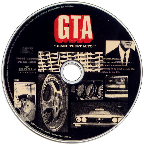 Grand Theft Auto I GTA 1997 Microsoft Windows PC CD Take Two DMA Rockstar-PC Gamez USA