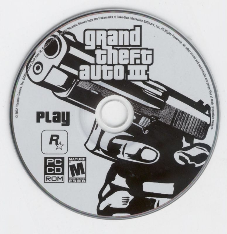 Grand Theft Auto III GTA 3 2001 Microsoft Windows PC CD Rockstar DMA-PC Gamez USA
