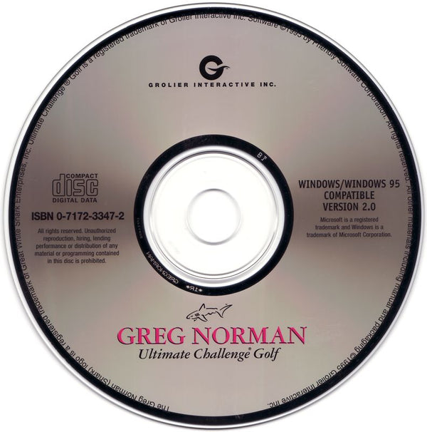 Greg Norman Ultimate Challenge Golf Microsoft Windows 3.X CD by PC Gamez USA