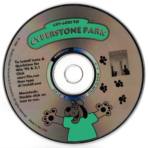 Gus Goes to Cyberstone Park Microsoft Windows 3.X CD by PC Gamez USA