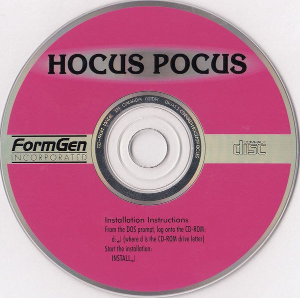 Hocus Pocus Microsoft Windows PC CD-PC Gamez USA