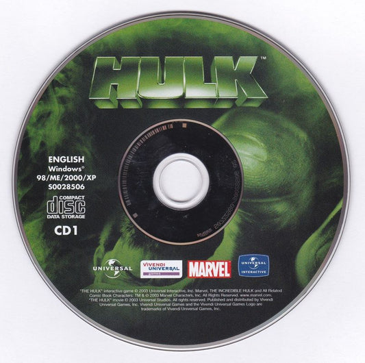 Hulk 2003 Disc 1-3 Microsoft Windows PC CD-PC Gamez USA