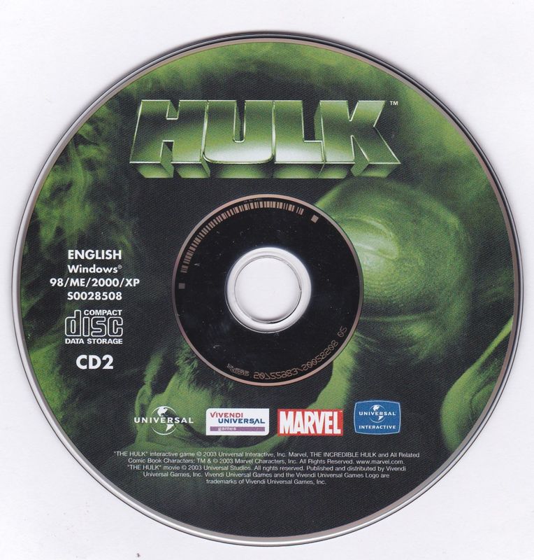 Hulk 2003 Disc 1-3 Microsoft Windows PC CD-PC Gamez USA