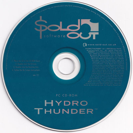 Hydro Thunder Microsoft Windows PC CD-PC Gamez USA