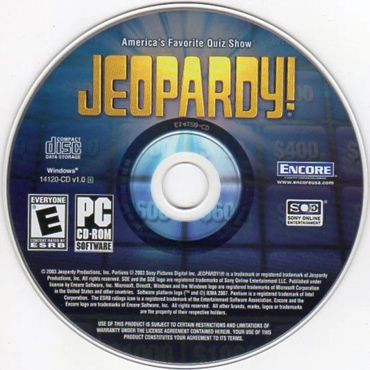 JEOPARDY 2003 Microsoft Windows PC CD-PC Gamez USA