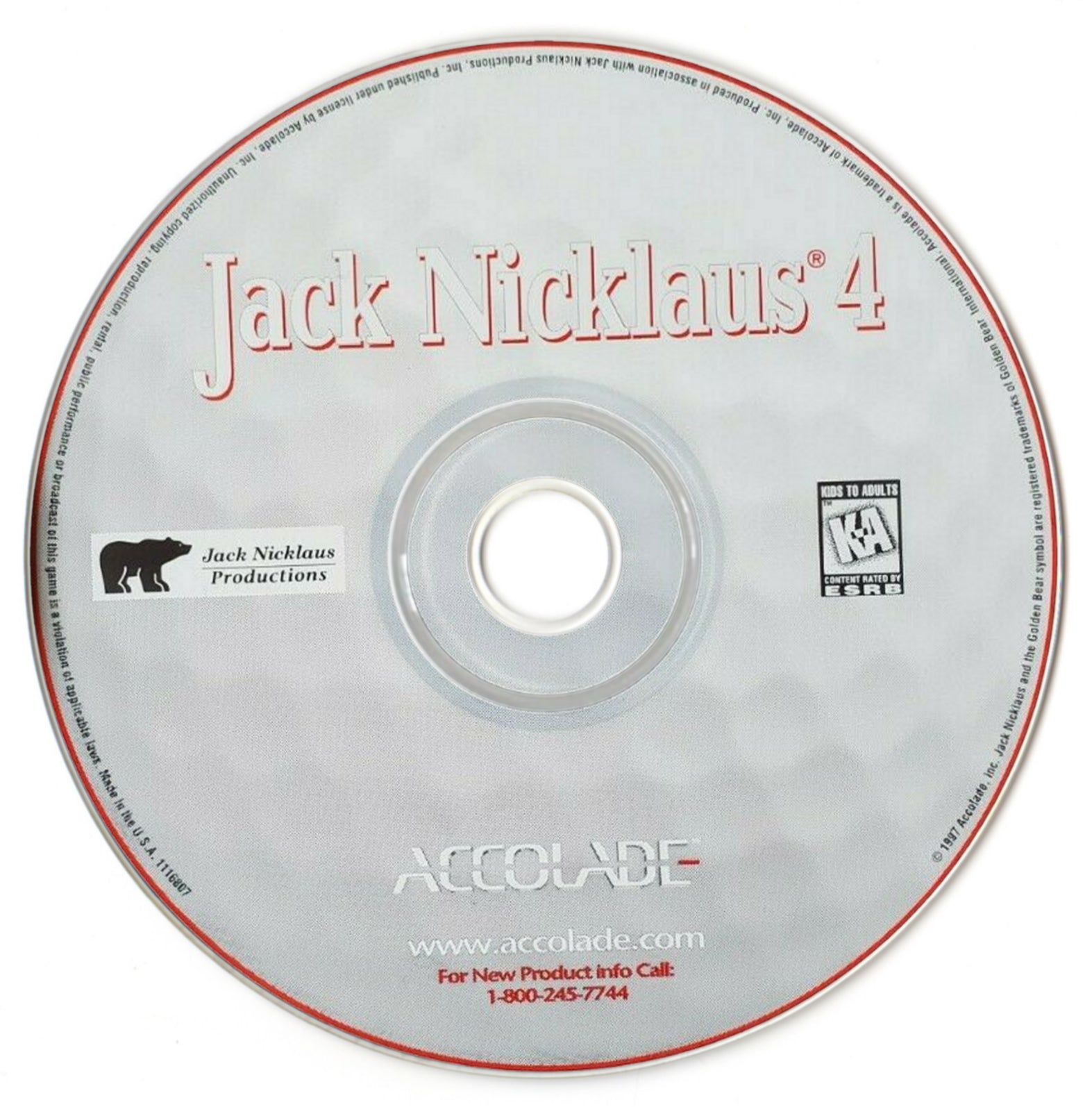 Jack Nicklaus 4 Microsoft Windows PC CD-PC Gamez USA