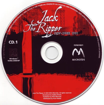 Jack the Ripper Disc 1-2 Microsoft Windows PC CD-PC Gamez USA