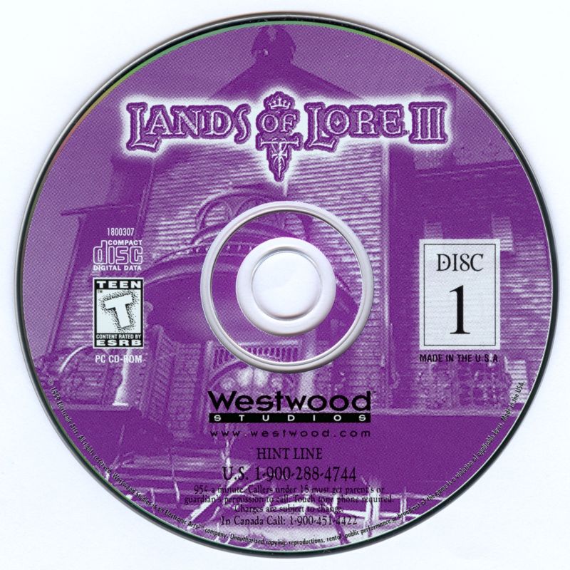 Lands Of Lore III Disc 1-4 Microsoft Windows PC CD-PC Gamez USA