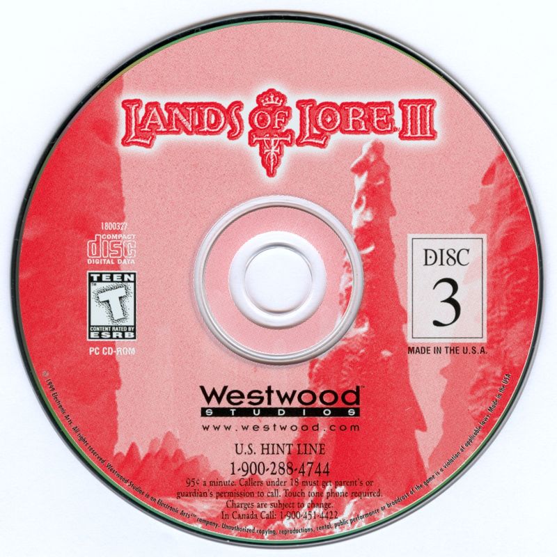 Lands Of Lore III Disc 1-4 Microsoft Windows PC CD-PC Gamez USA