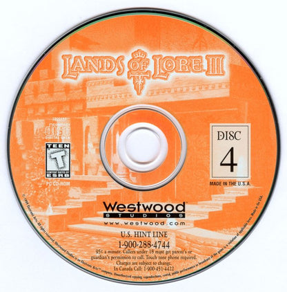 Lands Of Lore III Disc 1-4 Microsoft Windows PC CD-PC Gamez USA