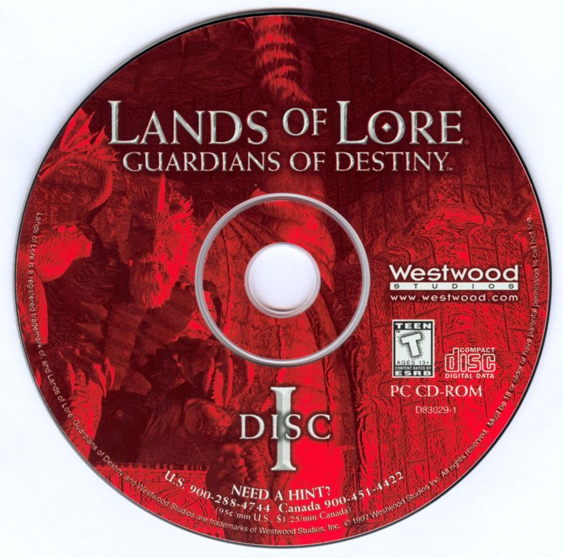Lands of Lore Guardians of Destiny Disc 1-4 Microsoft Windows PC CD-PC Gamez USA