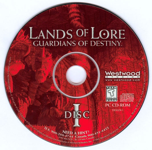Lands of Lore Guardians of Destiny Disc 1-4 Microsoft Windows PC CD-PC Gamez USA