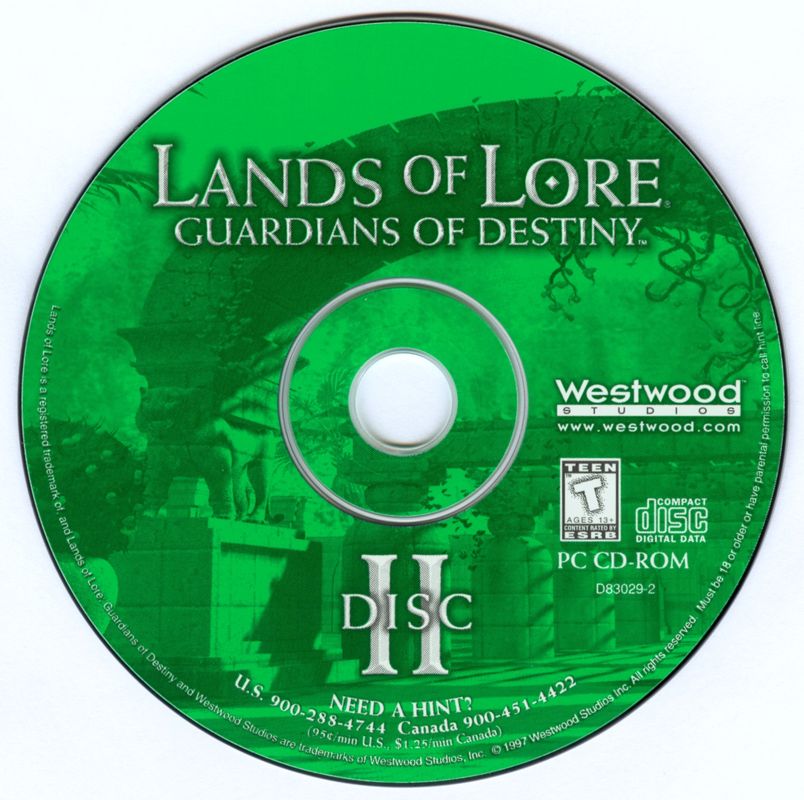 Lands of Lore Guardians of Destiny Disc 1-4 Microsoft Windows PC CD-PC Gamez USA