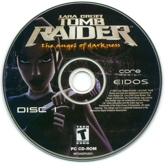 Tomb Raider Angel Of Darkness Disc 1-2 Microsoft Windows PC CD-PC Gamez USA