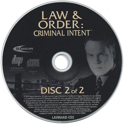 Law & Order Criminal Intent Disc 1-2 Microsoft Windows PC CD-PC Gamez USA