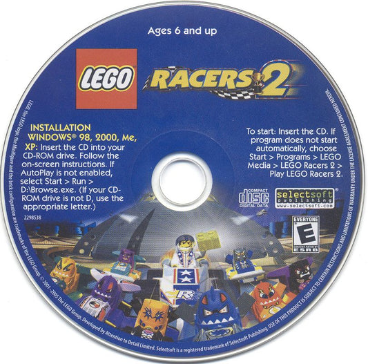 Lego Racers 2 Microsoft Windows PC CD-PC Gamez USA
