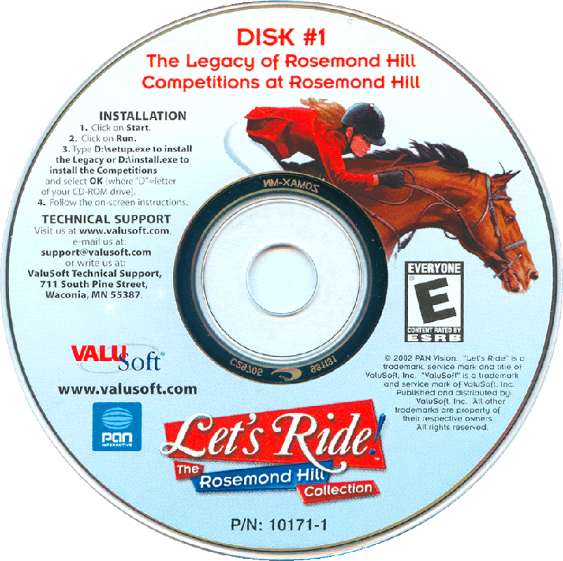 Let's Ride! The Rosemond Hill Collection Disc 1-2 Microsoft Windows PC CD-PC Gamez USA