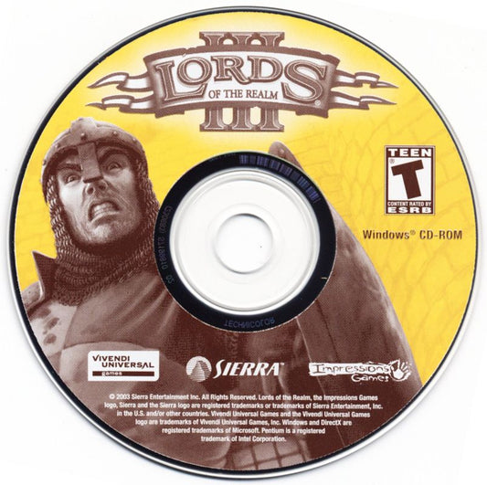 Lords of the Realm III Microsoft Windows PC CD-PC Gamez USA