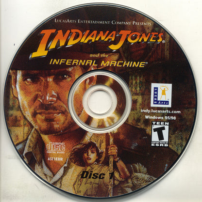 LucasArts Indiana Jones and the Infernal Machine Disc 1 -2 Microsoft Windows PC CD-PC Gamez USA