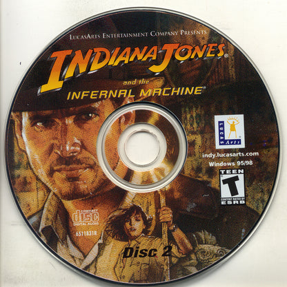 LucasArts Indiana Jones and the Infernal Machine Disc 1 -2 Microsoft Windows PC CD-PC Gamez USA