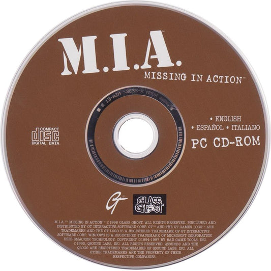MIA Missing In Action Disc 1-2 Microsoft Windows PC CD-PC Gamez USA