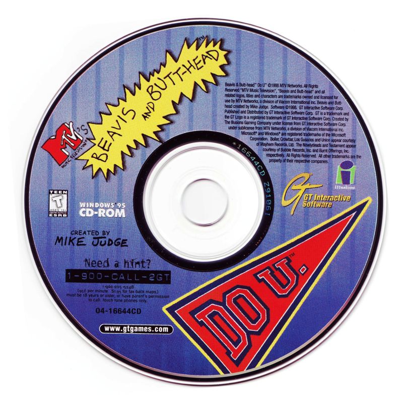 MTV's Beavis and Butt-Head Do U. Microsoft Windows PC CD Game – PC ...