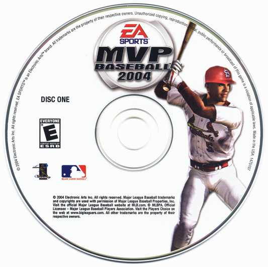 MVP BASEBALL 2004 Disc 1-2 Microsoft Windows PC CD-PC Gamez USA