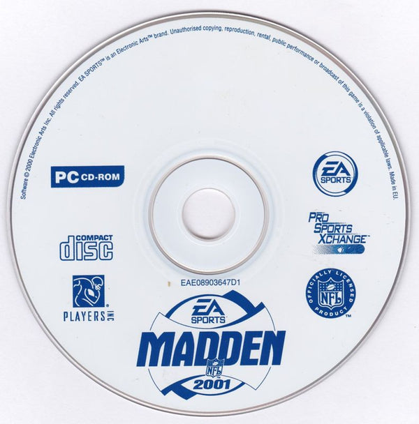 Madden NFL 2001 Microsoft Windows PC CD-PC Gamez USA