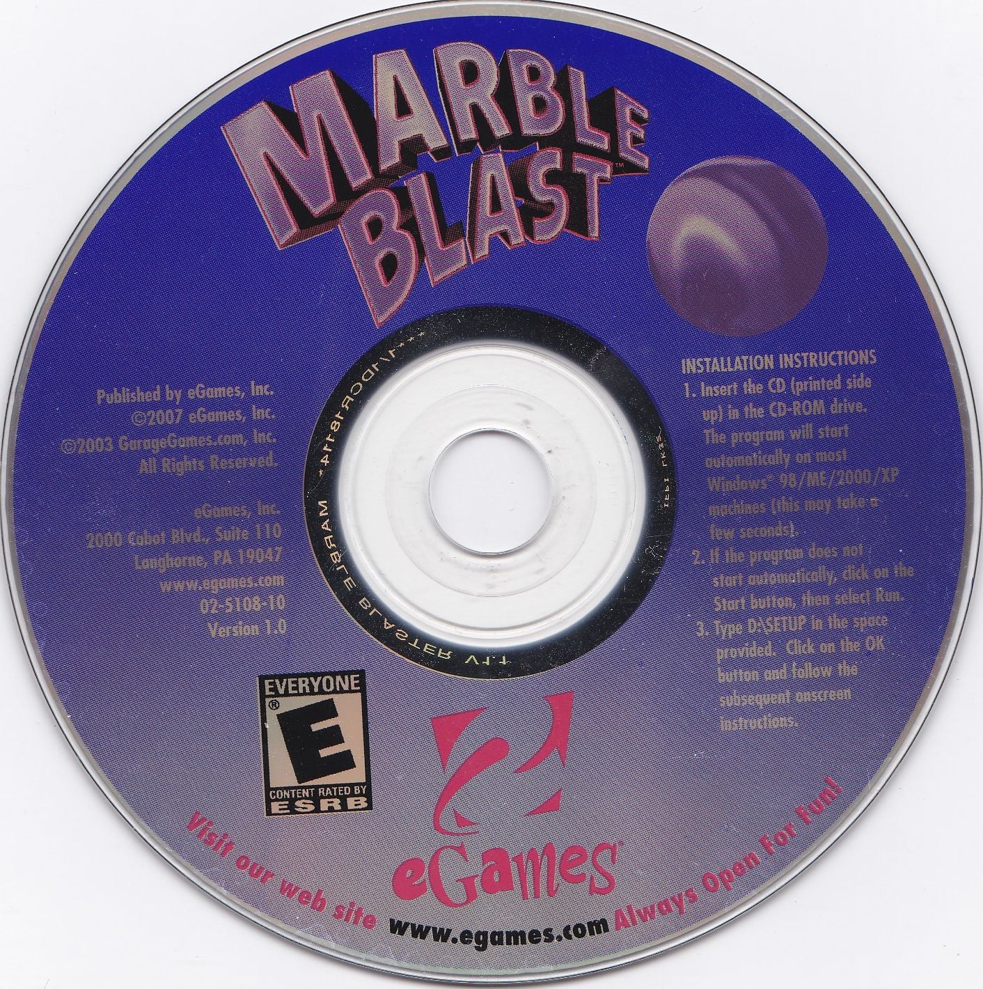 Marble Blast Microsoft Windows PC CD-PC Gamez USA