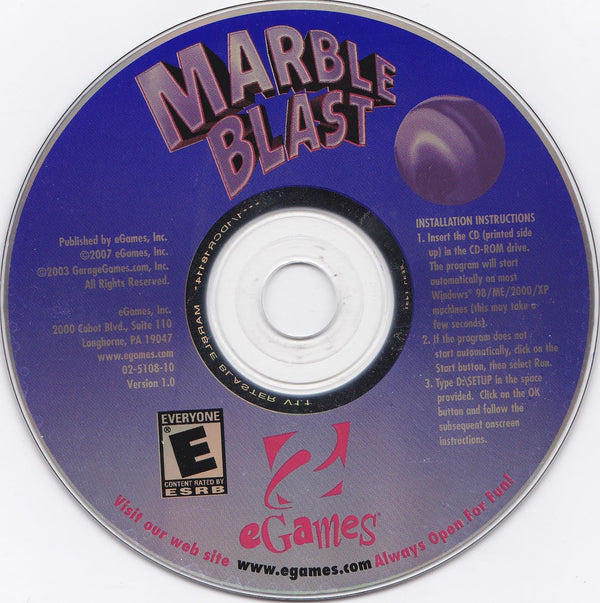Marble Blast Microsoft Windows PC CD-PC Gamez USA