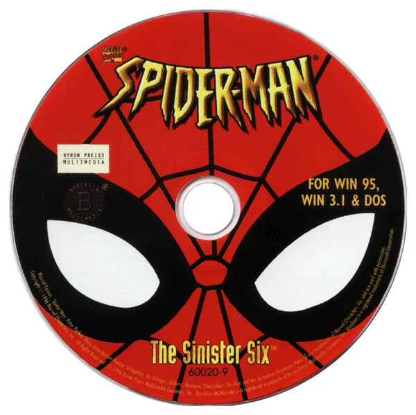Marvel Comics Spider-Man The Sinister Six Microsoft Windows 3.X CD by PC Gamez USA