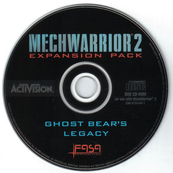 MechWarrior 2 Ghost Bears Legacy Microsoft Windows PC CD-PC Gamez USA