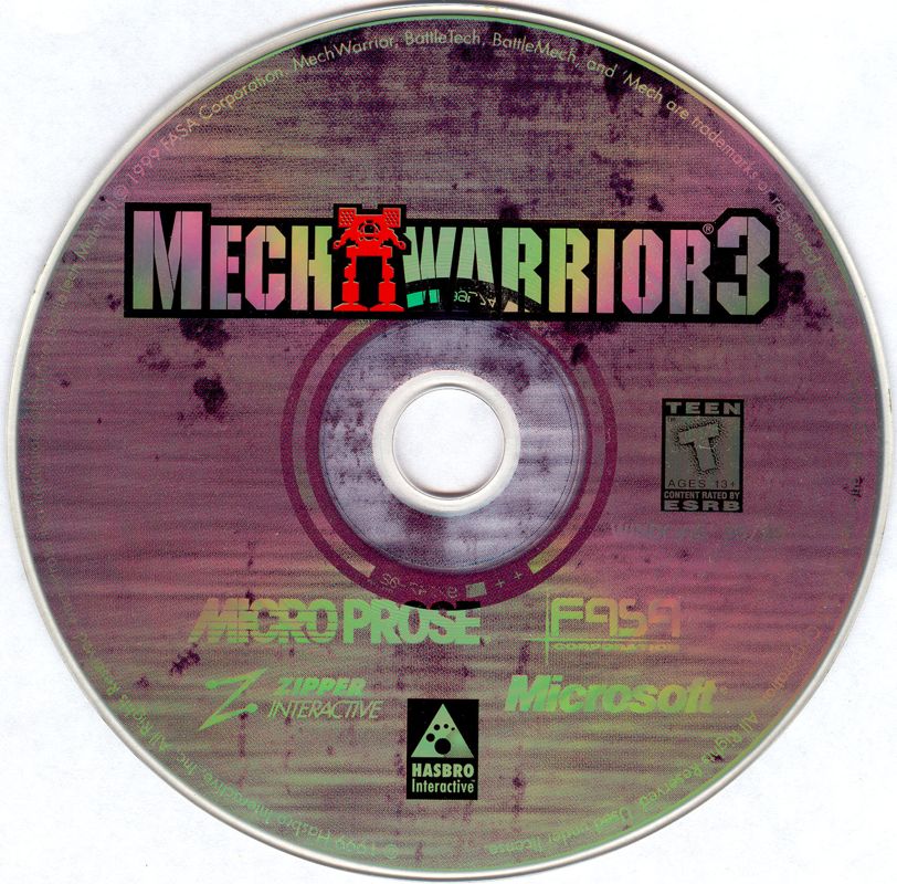 MechWarrior 3 1999 Microsoft Windows PC CD Hasbro MicroProse-PC Gamez USA