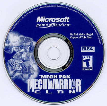 MechWarrior 4 Clan Mech Pak Microsoft Windows PC CD-PC Gamez USA