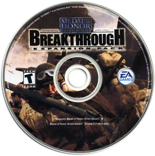 Medal of Honor Allied Assault Breakthrough Microsoft Windows PC CD-PC Gamez USA