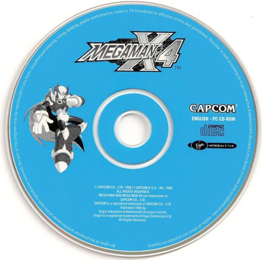 Mega Man X4 1997 Microsoft Windows PC CD CapCom-PC Gamez USA