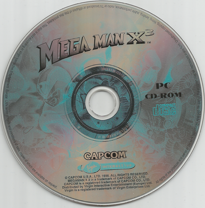 Mega Man X3 1995 Microsoft Windows PC CD CapCom-PC Gamez USA