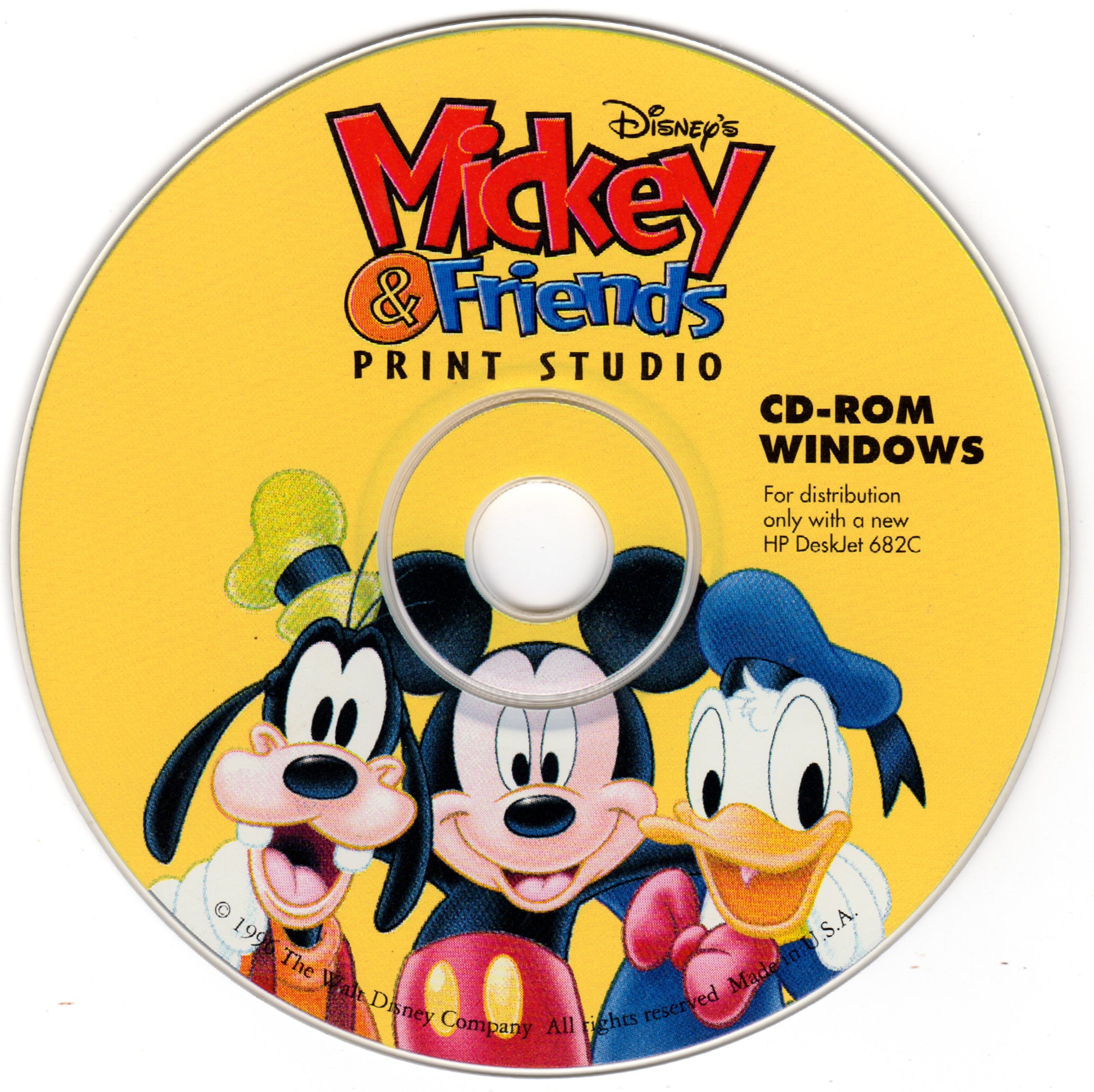 Mickey and Friends Print Studio Microsoft Windows PC CD-PC Gamez USA