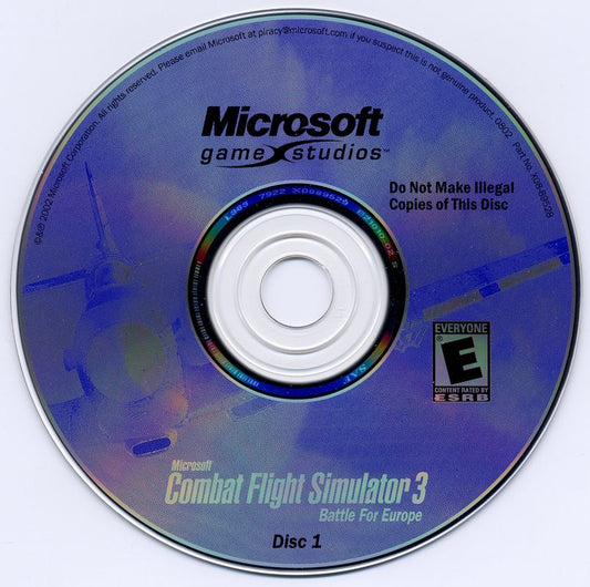 Microsoft Combat Flight Simulator 3 Battle for Europe Disc 1-2 Microsoft Windows PC CD-PC Gamez USA