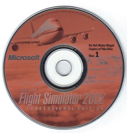 Microsoft Flight Simulator 2002 Disc 1-3 (Professional Edition) Microsoft Windows PC CD-PC Gamez USA