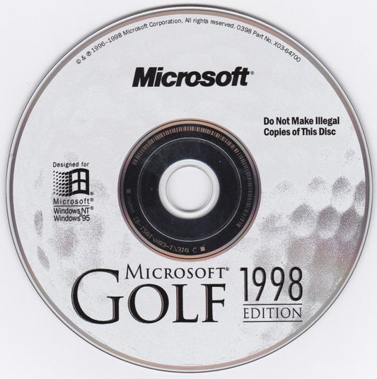 Microsoft Golf - Multimedia Edition Microsoft Windows PC CD-PC Gamez USA