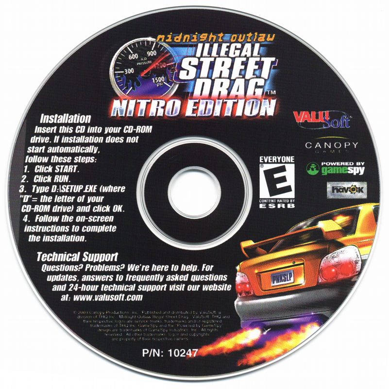 Midnight Outlaw - Illegal Street Drag - Nitro Edition Microsoft Windows PC CD-PC Gamez USA